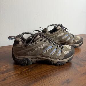 Merrell Moab Ventilator Womens 10 Hiking Shoes Dusty Olive Vibram Waterproof